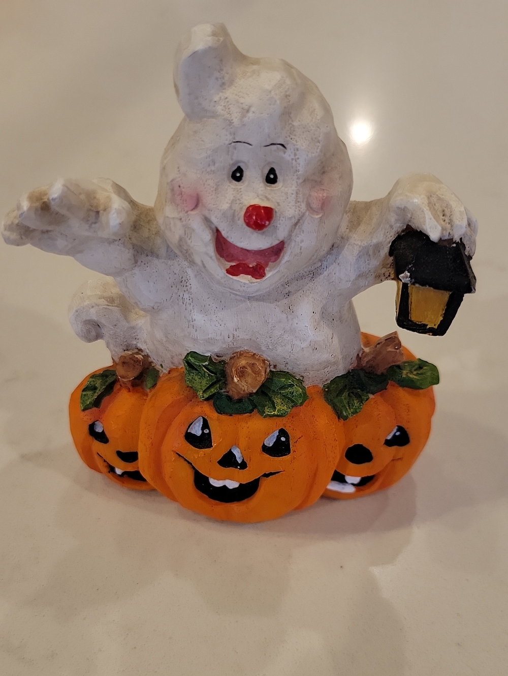 Vintage Hallmark Resin Ghost And Pumkin Figurine
